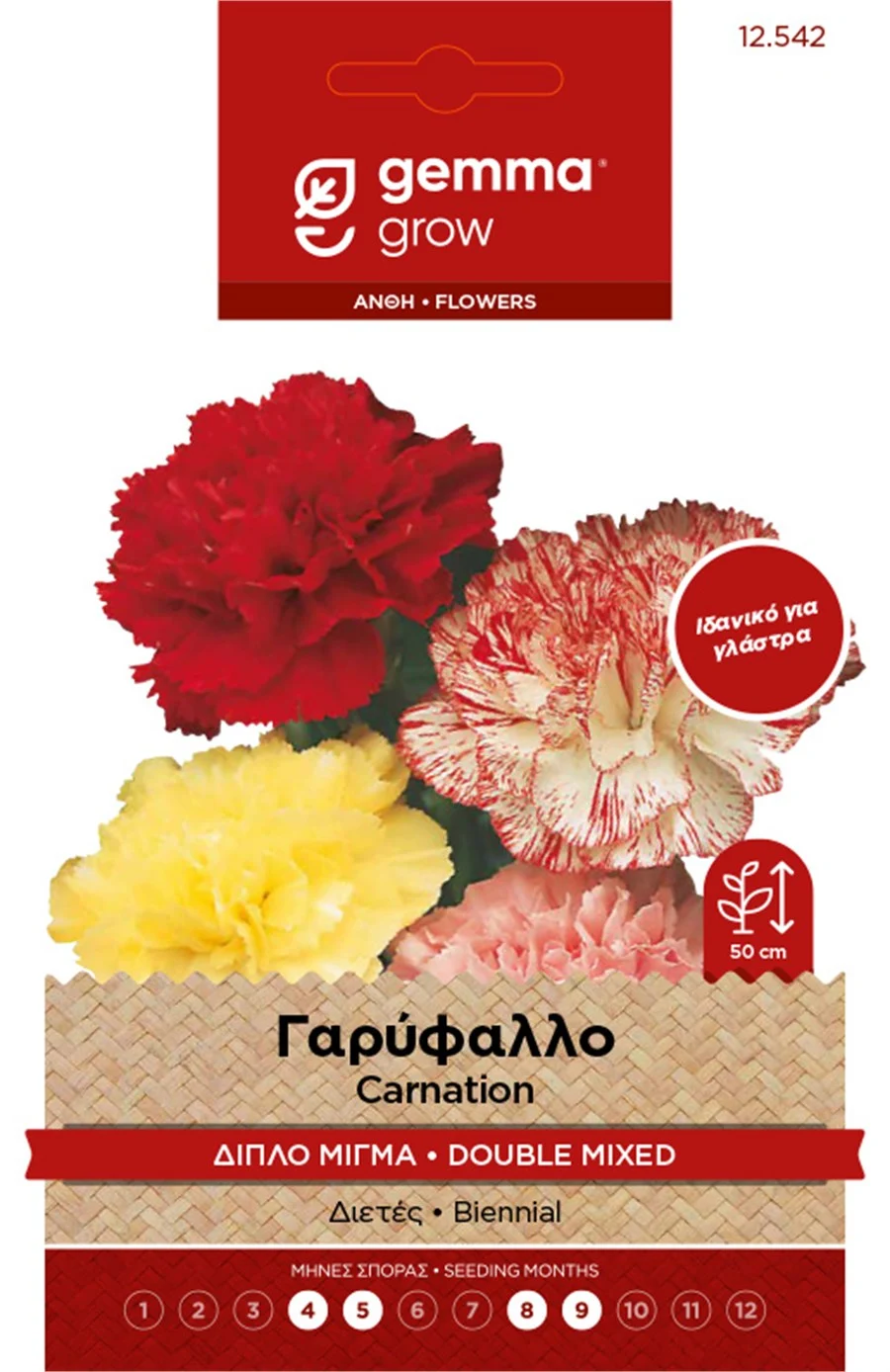 Γαρύφαλλο Διπλό (Μίγμα) φάκελος σπόρων