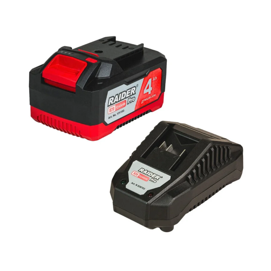 RAIDER R20 Φορτιστής & μπαταρία Li-ion 20V 4Ah